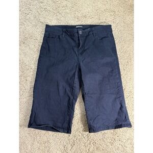 David Bitton Buffalo Jeans Samuella Mid- Rise Bermuda Shorts Women 8/29 Black